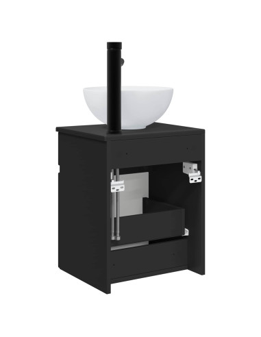 Mobile lavabo da parete Nero 39 x 35 x 63 cm