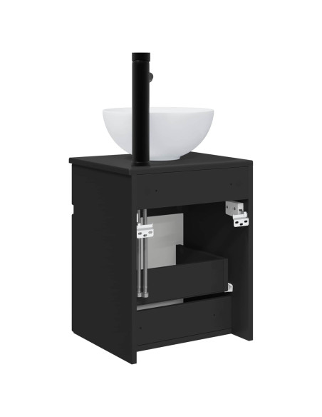 Mobile lavabo da parete Nero 39 x 35 x 63 cm
