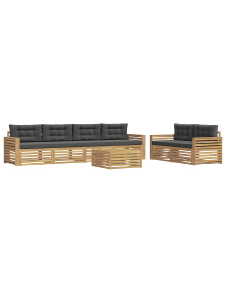 Set di divani da esterno 7 pcs Bianco e Antracite