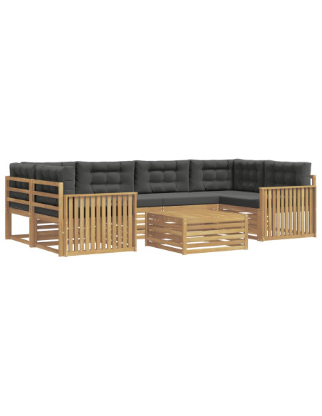 Set di divani da esterno 7 pcs Bianco e Antracite