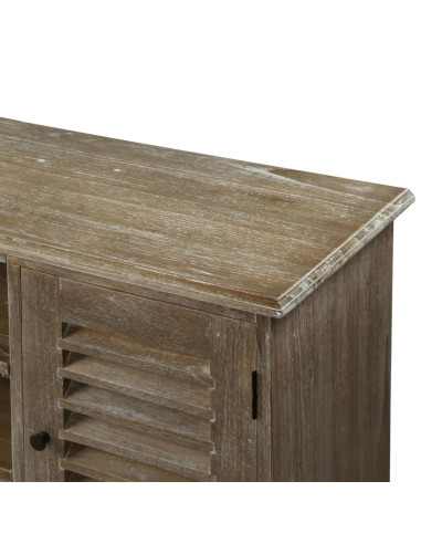 Mobile Porta TV in Legno Massello di Mindi 145x35x60 cm