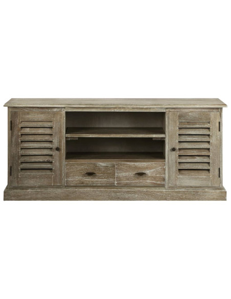 Mobile Porta TV in Legno Massello di Mindi 145x35x60 cm