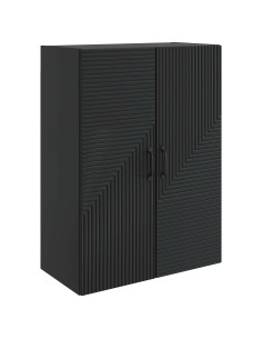 Mobiletto a muro Nero 66 x 34,5 x 90 cm Legno ingegnerizzato