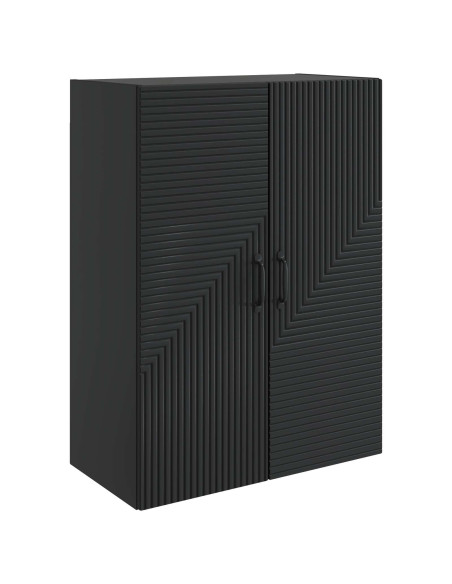 Mobiletto a muro Nero 66 x 34,5 x 90 cm Legno ingegnerizzato