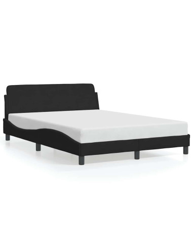 Struttura letto Dover Nera 135x190 cm in Velluto