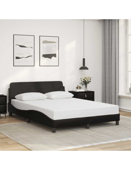 Struttura letto Dover Nera 135x190 cm in Similpelle