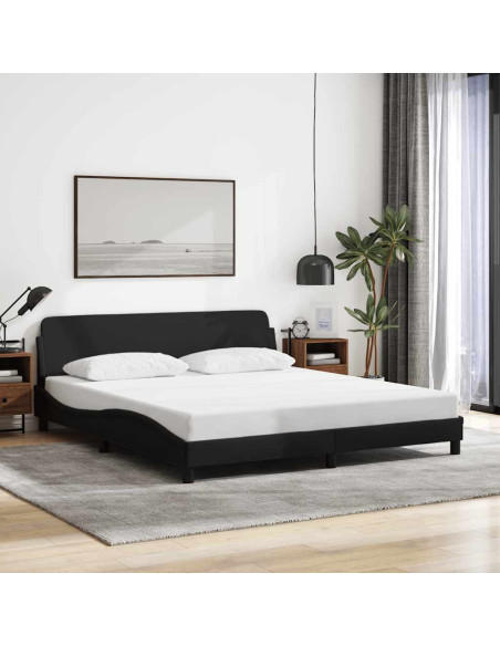 Struttura letto Dover Nera 180x200 cm in Tessuto