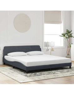 Struttura letto Dover Grigio Scuro 180x200 cm in Velluto