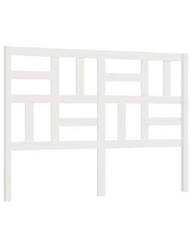 Testiera per Letto Bianca 156x4x104 cm Legno Massello di Pino