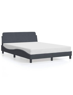 Struttura letto Dover Grigio Scuro 135x190 cm in Velluto 2