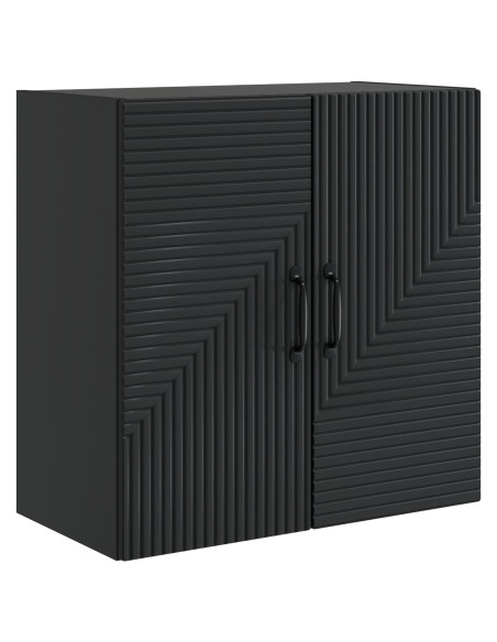 Mobiletto a muro Nero 59 x 31 x 60 cm Legno ingegnerizzato