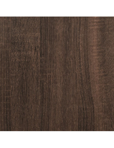 Toeletta con Specchio Rovere Marrone 73x46,5x120 cm
