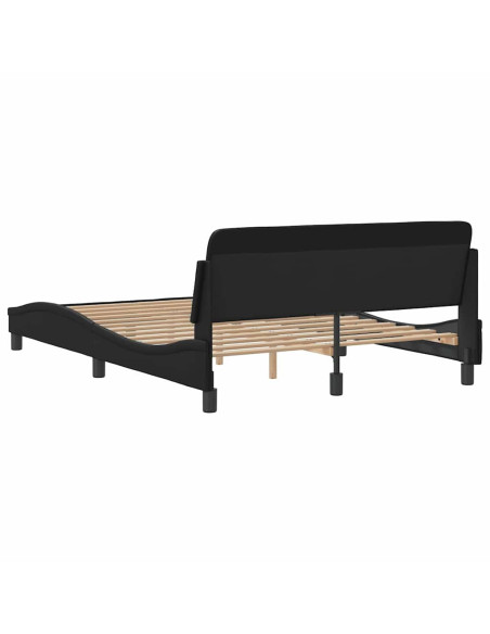 Struttura letto Dover Nera 135x190 cm in Similpelle