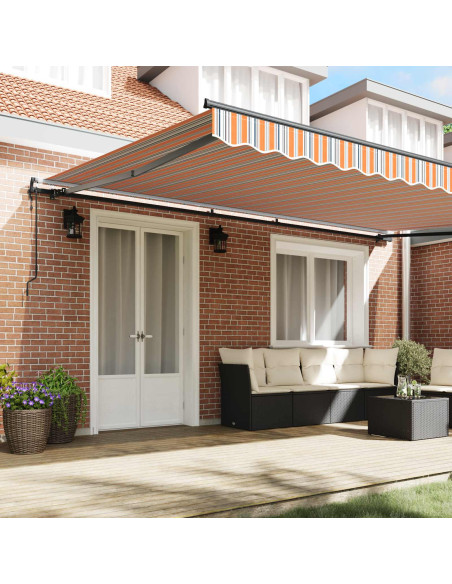 Tenda retrattile Multicolore 500 × 350 cm Tessuto e Alluminio
