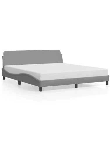 Struttura letto Dover Grigio Chiaro 180x200 cm in Tessuto