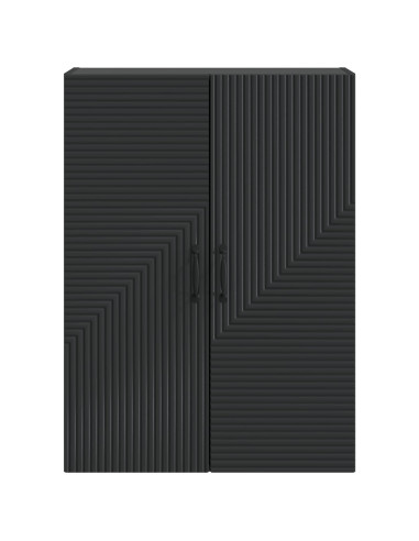 Mobiletto a muro Nero 66 x 34,5 x 90 cm Legno ingegnerizzato