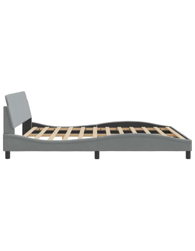 Struttura letto Dover Grigio Chiaro 180x200 cm in Tessuto