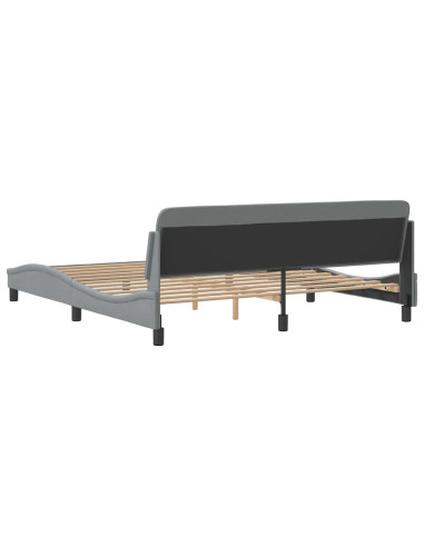 Struttura letto Dover Grigio Chiaro 180x200 cm in Tessuto