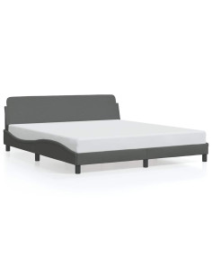 Struttura letto Dover Grigio Scuro 180x200 cm in Tessuto 2