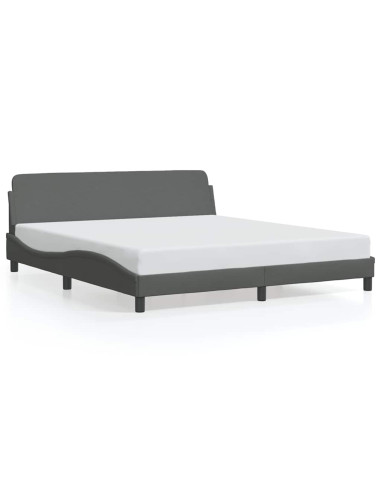 Struttura letto Dover Grigio Scuro 180x200 cm in Tessuto