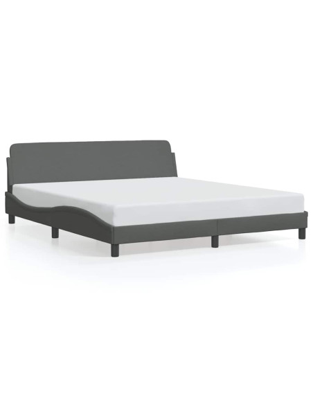 Struttura letto Dover Grigio Scuro 180x200 cm in Tessuto