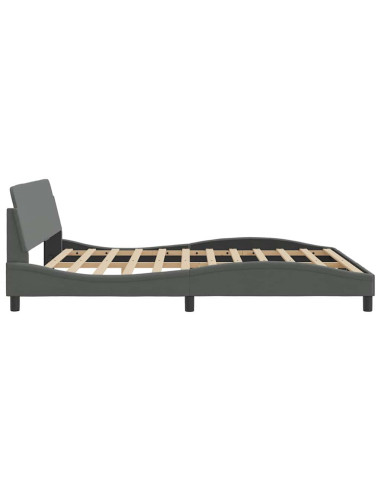 Struttura letto Dover Grigio Scuro 180x200 cm in Tessuto