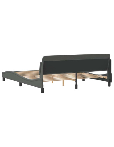 Struttura letto Dover Grigio Scuro 180x200 cm in Tessuto