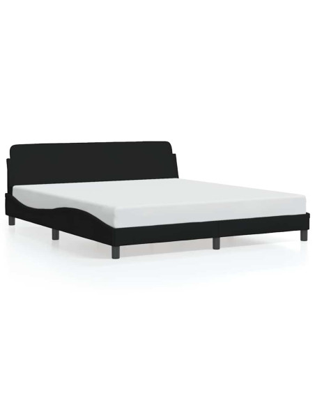 Struttura letto Dover Nera 180x200 cm in Tessuto