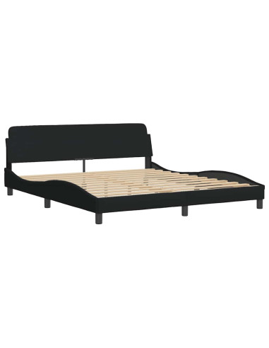 Struttura letto Dover Nera 180x200 cm in Tessuto