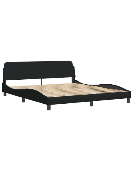 Struttura letto Dover Nera 180x200 cm in Tessuto