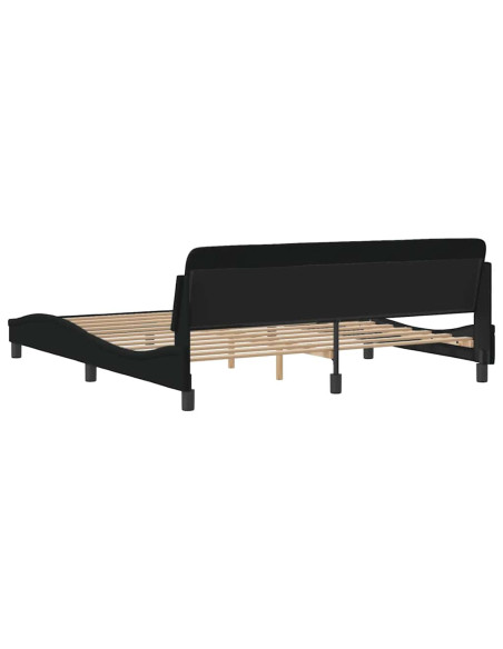 Struttura letto Dover Nera 180x200 cm in Tessuto