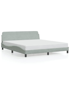 Struttura letto Dover Grigio Chiaro 180x200 cm in Velluto 2