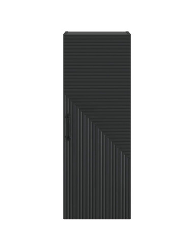 Mobiletto a muro Nero 33 x 34,5 x 90 cm Legno ingegnerizzato