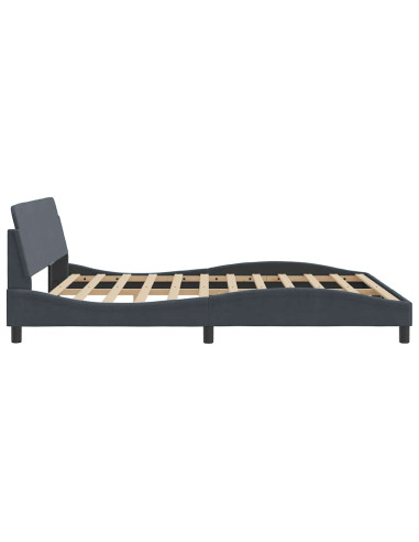 Struttura letto Dover Grigio Scuro 180x200 cm in Velluto