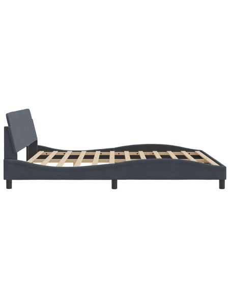 Struttura letto Dover Grigio Scuro 180x200 cm in Velluto