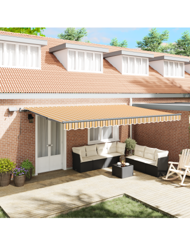 Tenda retrattile Multicolore 500 × 350 cm Tessuto e Alluminio