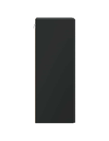 Mobiletto a muro Nero 33 x 34,5 x 90 cm Legno ingegnerizzato