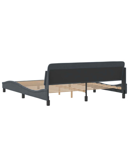 Struttura letto Dover Grigio Scuro 180x200 cm in Velluto