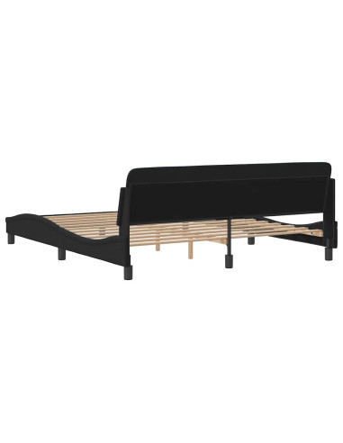 Struttura letto Dover Nera 180x200 cm in Velluto