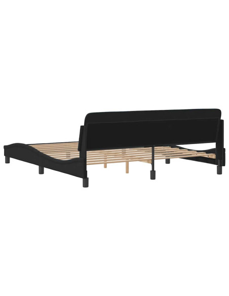 Struttura letto Dover Nera 180x200 cm in Velluto