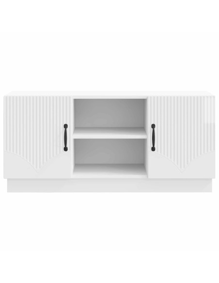 Mobile TV Bianco Lucido 102 x 34,5 x 47 cm Legno ingegnerizzato