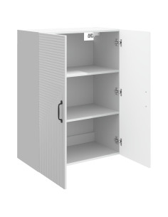 Mobiletto a muro Bianco Lucido 66 x 34,5 x 90 cm 2