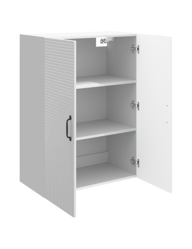 Mobiletto a muro Bianco Lucido 66 x 34,5 x 90 cm