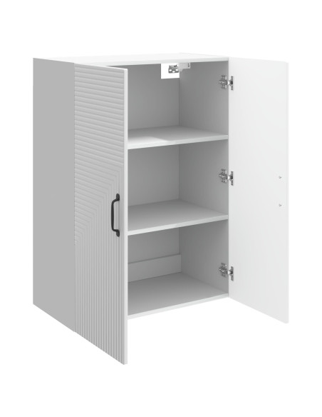 Mobiletto a muro Bianco Lucido 66 x 34,5 x 90 cm