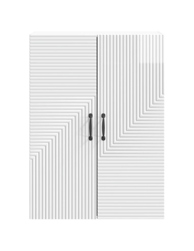 Mobiletto a muro Bianco Lucido 66 x 34,5 x 90 cm