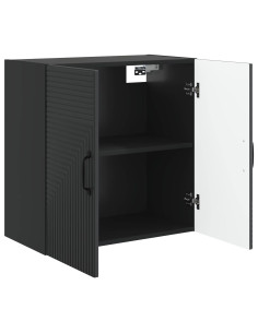 Mobiletto a muro Nero 59 x 31 x 60 cm Legno ingegnerizzato 2