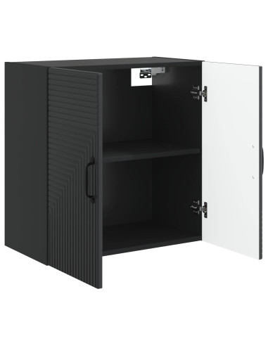 Mobiletto a muro Nero 59 x 31 x 60 cm Legno ingegnerizzato