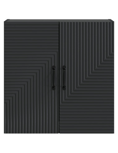 Mobiletto a muro Nero 59 x 31 x 60 cm Legno ingegnerizzato