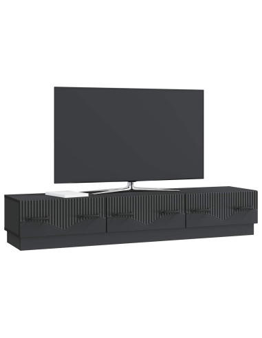 Mobile TV Nero 147 x 34,5 x 27 cm Legno ingegnerizzato