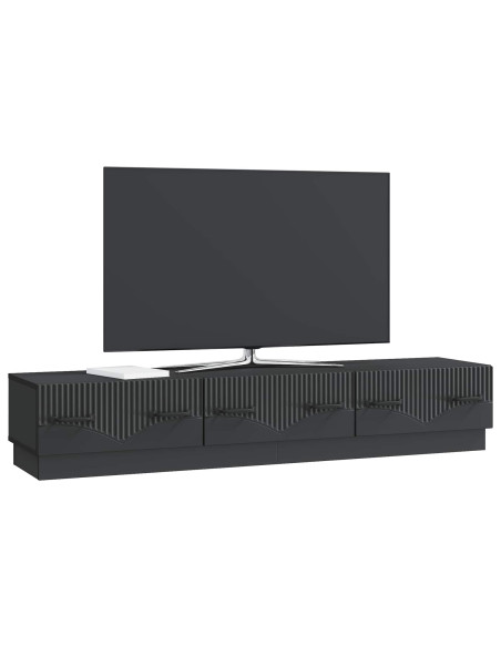 Mobile TV Nero 147 x 34,5 x 27 cm Legno ingegnerizzato